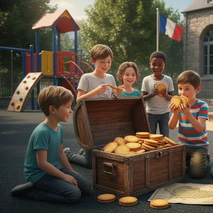 Chasse au trésor pour enfants à l'école