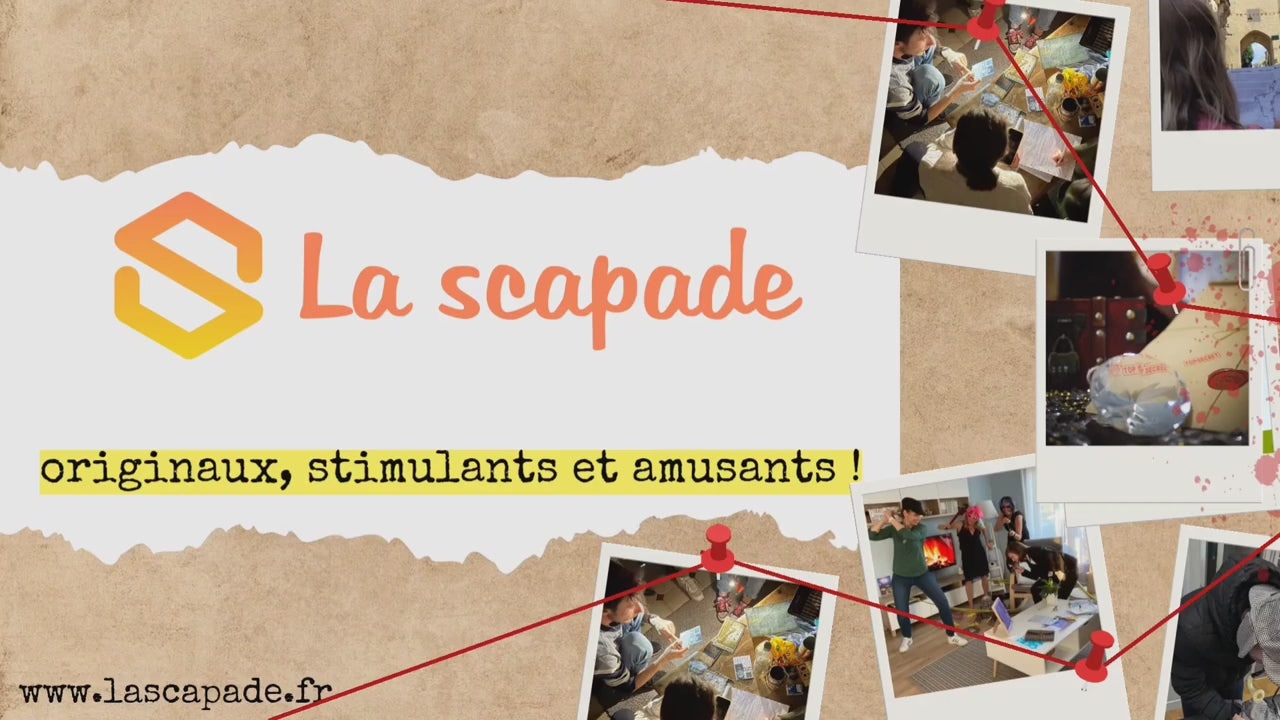 Charger la vidéo : Escape Games à la maison et Murder Party clé en main